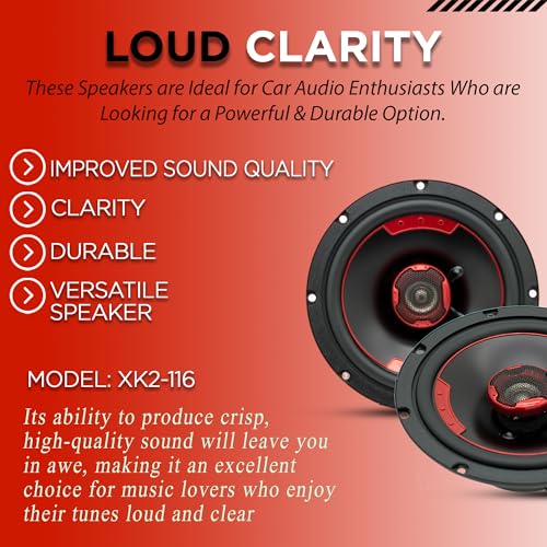Mb Quart Xk2-116 6.5-Inch 240 Watt 2-Way Coaxial Speaker System For High-Performance Car Audio thumb #6