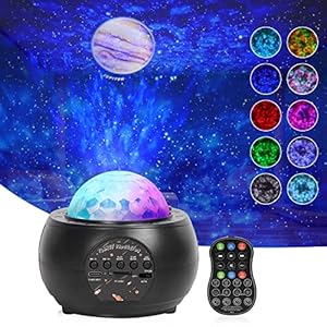 LED Proiettore Stelle Soffitto Adulti Lampada Stelle Proiettore Notturna Proiettore Luce Onde Oceaniche con 10 Planetario Proiettore Galassia con Telecomando Cielo Luce Stelle Soffitto per Natale