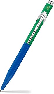 Caneta unissexo de Caran d'ache da coleção 850 Paul Smith. Esferográfica de cor cobalto/esmeralda de tamanho 128,3 mm com estojo de presente. A referência é A849338NM.