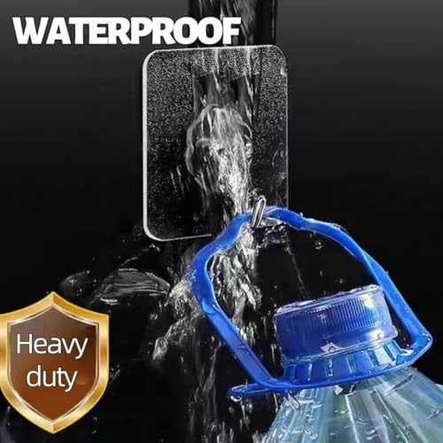 Image of CERLINK Self Adhesive Wall Hooks 30 Pack | Heavy Duty Transparent Sticky Hooks for Wall | No Drill, Waterproof, Strong Hold Hooks for Kitchen, Bathroom & Home (Pack of 30)