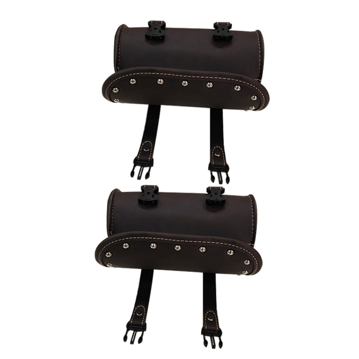 ibasenice 2 Piezas Bolsa Lateral Marrón de Piel PU, Montaje Seguro