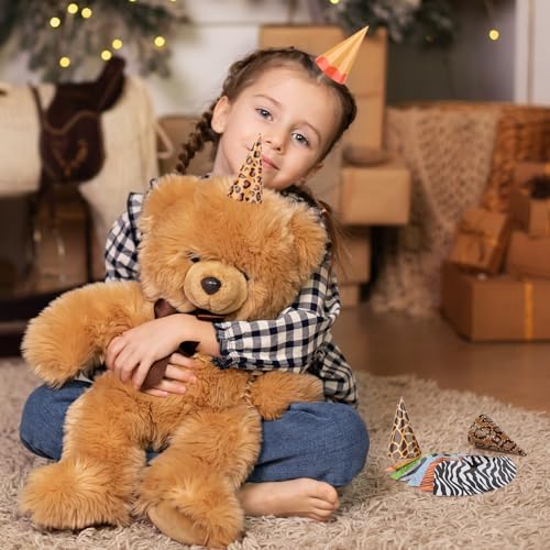 10 Pcs Animal Theme Mini Birthday Party Hats Multicolor Paper Cone Hats for Kids Pets Stuffed Animals Birthday Holiday Decoration Supplies