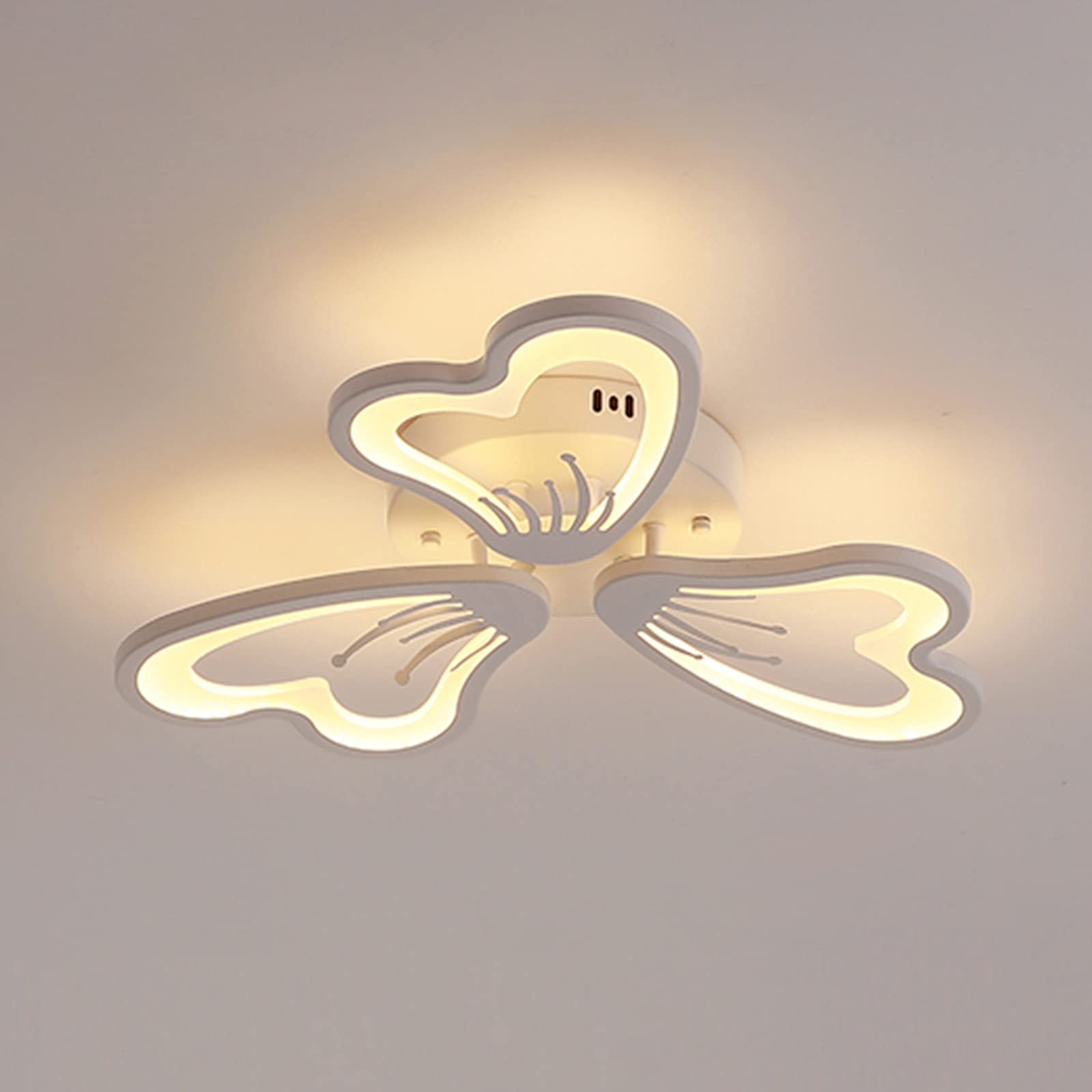 Plafonnier LED à gradation continue avec télécommande HNVBDOPAE blanc floral - 8