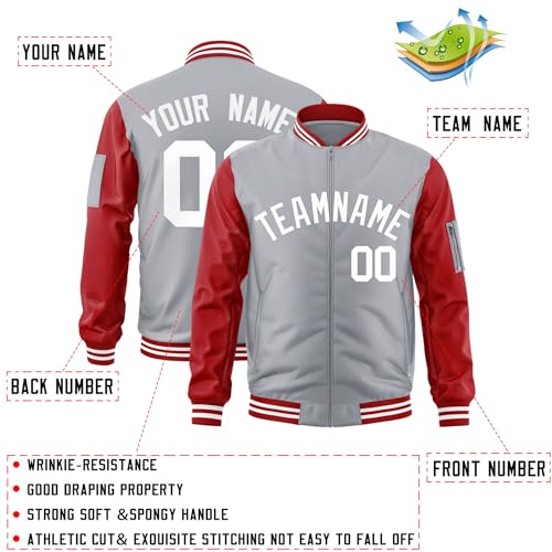 Freecustom Custom Mens Varsity Jackets Lightweight Zip Up Windbreaker Bomber Jacket Personalized Stitched Any Text Logo3