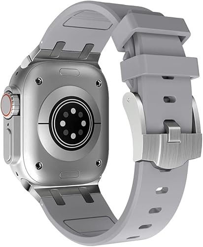 Miniatura 2 de Apple Watch Band para iWatch Ultra Series, correa de reloj de silicona para hombres, diseño fresco, compatible con Apple Watch de 1.929 in, 1.772