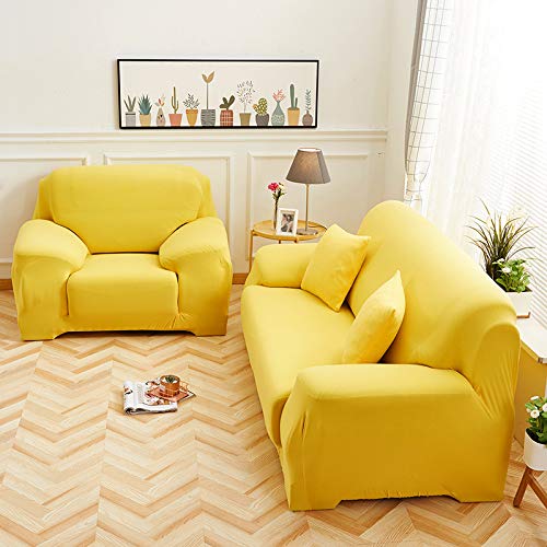Housse de canapé extensible polyester élasthanne douce avec élastique