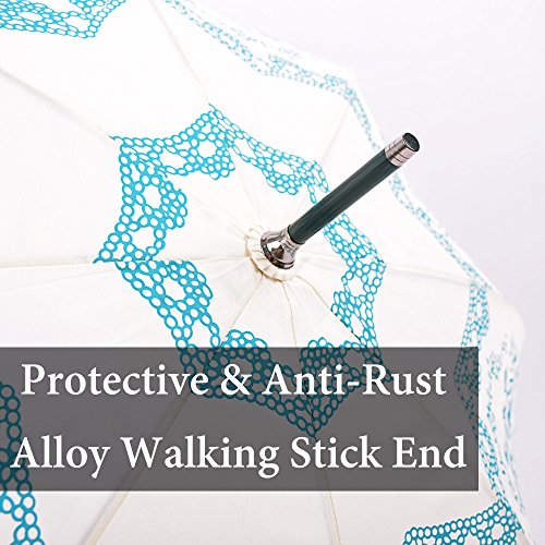 Kung Fu Smith Vintage Bubble Dome Parasol Umbrella for Sun & Rain - Ultra Lightweight - Safe Open Close Rain UV Protection Parasol Umbrella - Thumbnail 6
