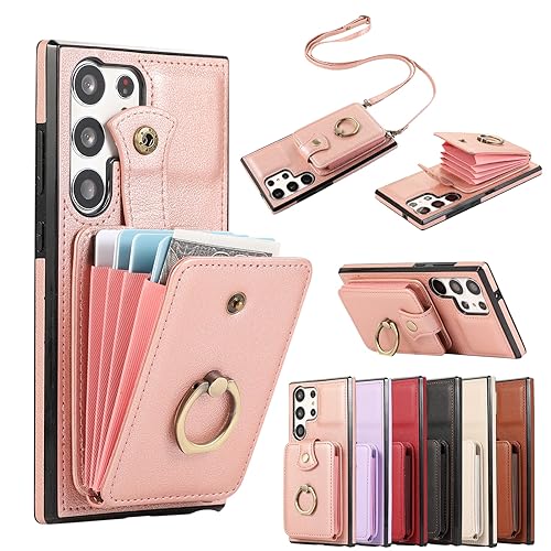 Étui en cuir Samsung Note10 portefeuille premium antichoc avec dragonne chic