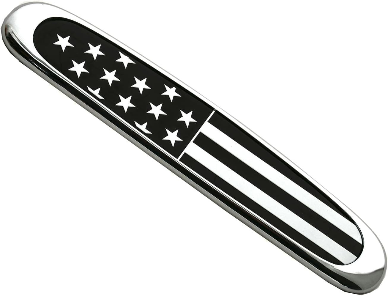 1x Grille USA Flag Emblem Truck Hood Badge Logo Compatible with Freightliner 22-57546-000 (Chrome)