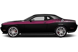 Pink Dodge Challenger Stripes
