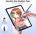 Rubber Tips for Stylus Pens (15 Pair, 0.2'' & 0.28'') Replacement nibs for Touch Screen Pen,Soft,No Scratches,Universal Stylus Ends