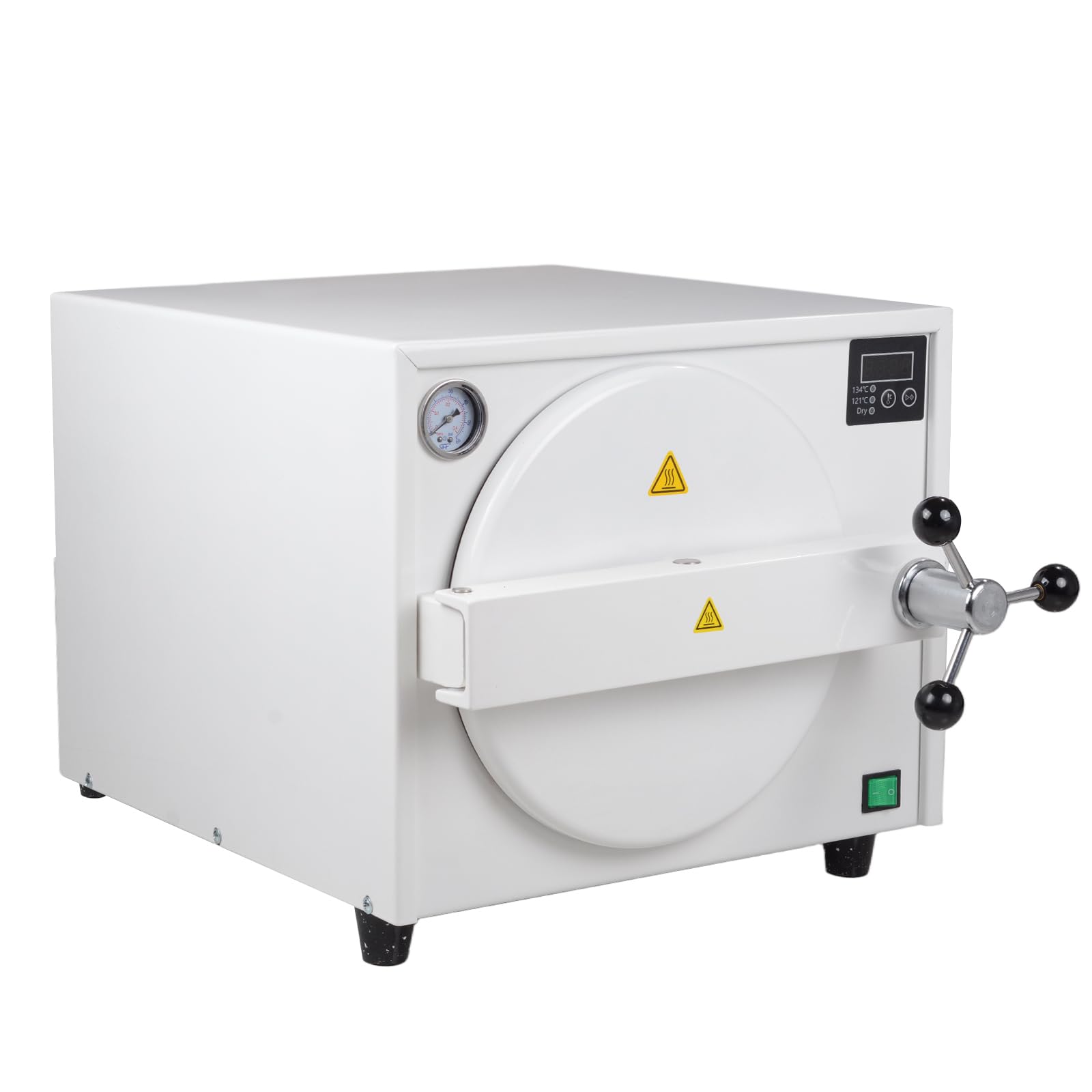 Autoclave - Esterilizador de vapor de alta presión de 18 L con pantalla LED digital, función de secado, cerradura de puerta de doble control, equipo de laboratorio de acero inoxidable