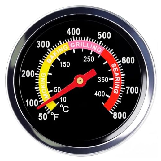 ELFFILLA BBQ Thermometer 2-3/8" Oversized Dial, 50-800°F Smoker Thermometer Weatherproof with Easy Read Numbers - Grill Temp Gauge for Charcoal Grill & Meat Smoking Kit Includes Mounting Hardware