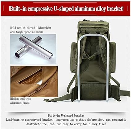 Zaino Miltec Zaino Tattico Militare 45L Grande Per Uomo Impermeabile E Multitasca Per - Foto 12