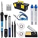 Vastar Soldering Iron Kit, 16 in 1 60W Welding Soldering Iron Temperature Adjustable with On/Off Switch, Soldering Tips, Desoldering Pump, Soldering Wire, Soldering Station Anti-static Tweezers
