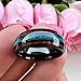 TUTISS 8mm Black Tungsten Rings for Men Women Engagement Wedding Bands Koa Wood Genuine Green Opal Inlay Domed Polished Comfort Fit Size 6.5