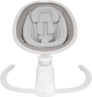 Graco Sway \'n Grow Bluetooth Soother Suitable from Birth to Approx. 4 Years (0-18kg), with 6 Swaying motions, 4-Speed Vibration, Music, Height Adjust and Compact for Storage, Heather Fashion