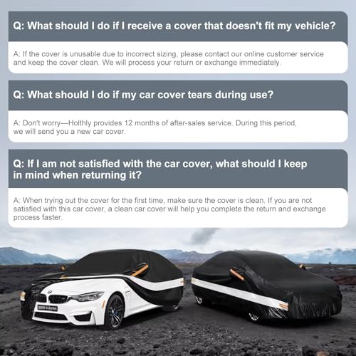 Image of 10 Layers Car Cover Custom Fit for BMW 4Series (2013-2026) 428i, 430i, 435i, 440i, M440i, Waterproof All Weather for Automobiles, Outdoor Full Cover Sun Dust Rain Protection with Cotton. Black