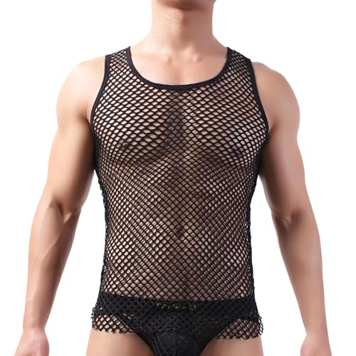 Débardeur transparent en maille pour homme contre la chaleur : restez au frais sans manches