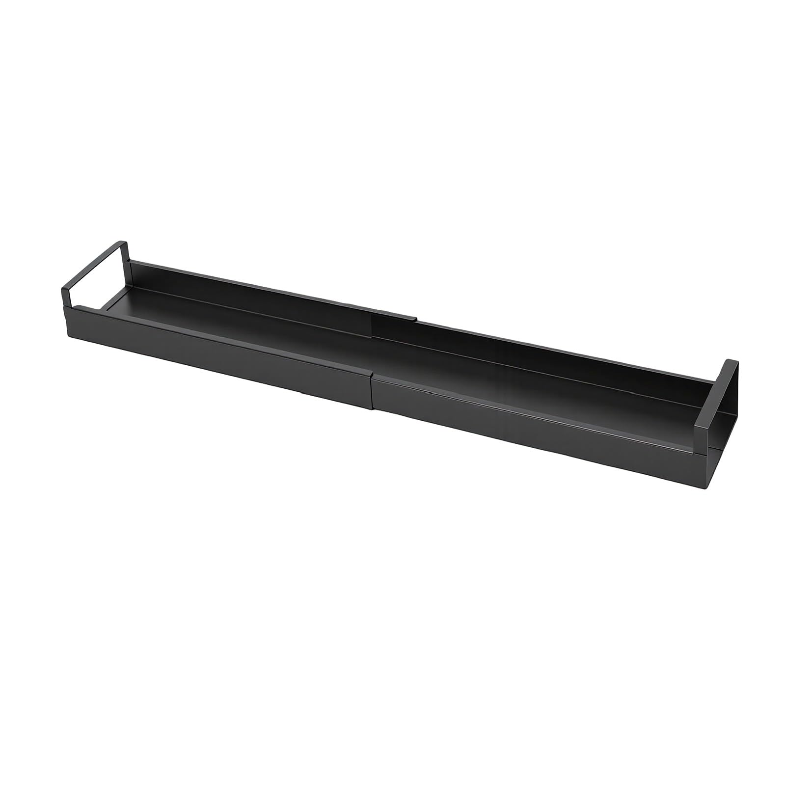 Magnetisches 30-Zoll-Herdregal, 16 Bis 30 Zoll Ausziehbar über Dem Herdregal-Organizer, Gewürzregal aus Karbonstahl für Küchengewürze (BLACK)