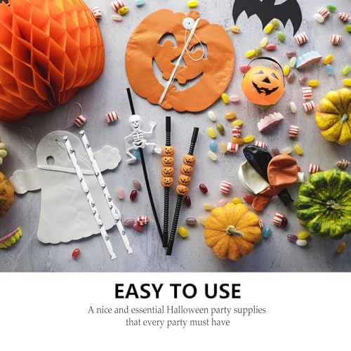 Pitillos de papel biodegradables 100 un Halloween miniatura 5