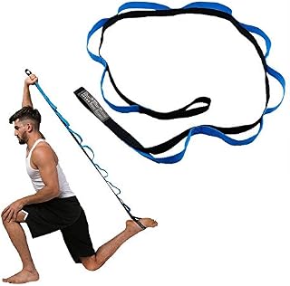 JoyLuck Stretching Strap with Loops- Leg Stretch Band to Improve Flexibility Stretching Out Yoga Strap Exercise and Physical Therapy Belt for Rehab, Pilates and Gymnastics with Workout Guide Book