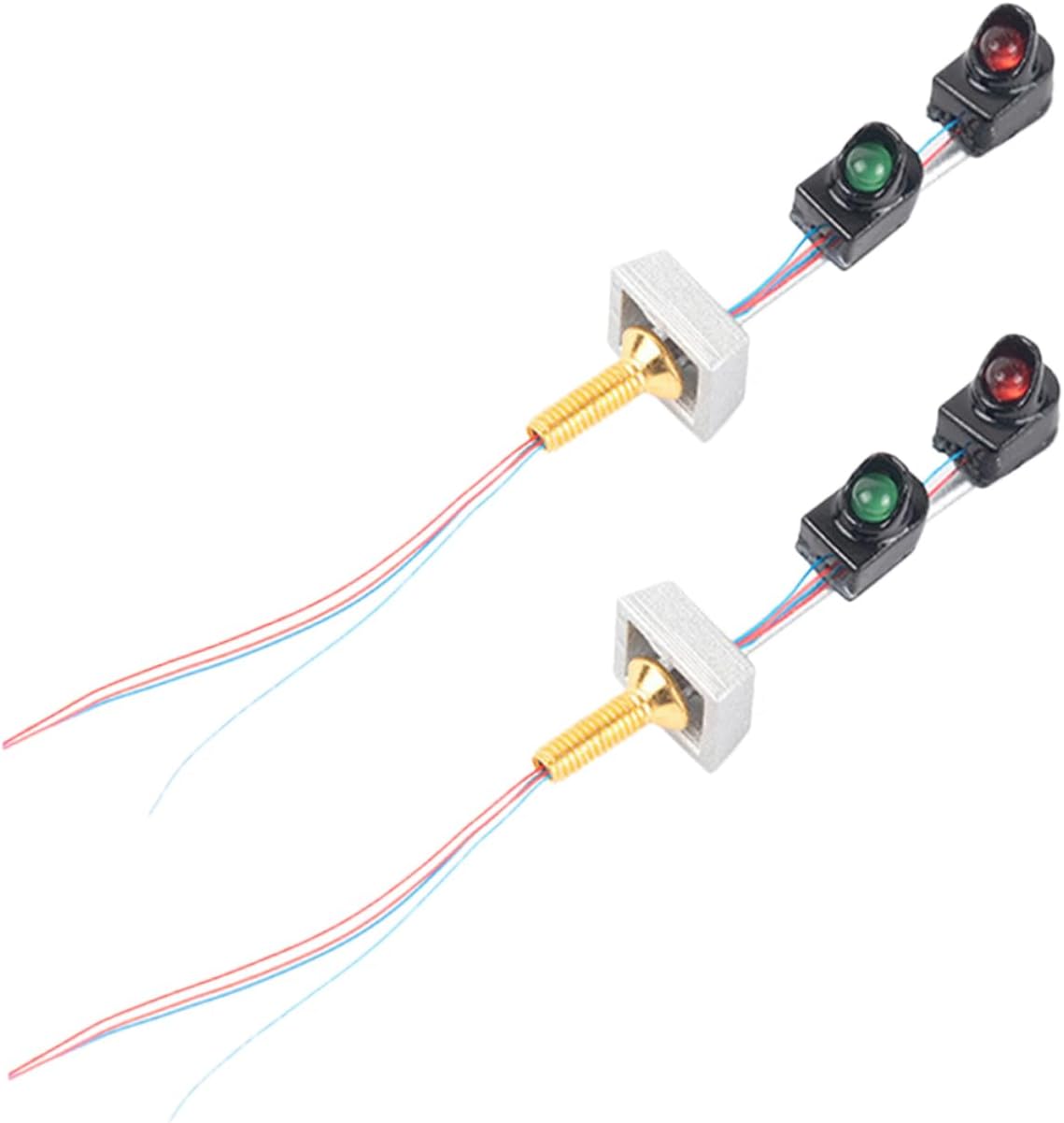 Gadpiparty 2pcs Mini Train Signal Light Model Realistic Road Light for Sand Table Decor Durable Build for DIY Projects and Microlandscape Displays