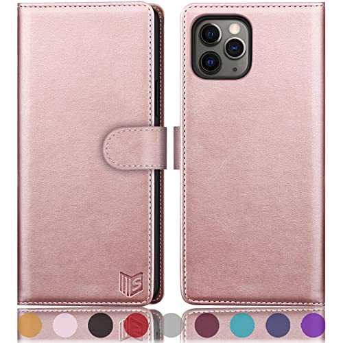 Coque pour iPhone 11 Pro avec fentes cartes SUANPOT etui portefeuille cuir protection magnetique