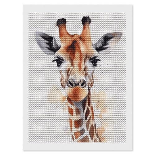 Kit peinture diamant 5D girafe 30x40 cm broderie strass adulte