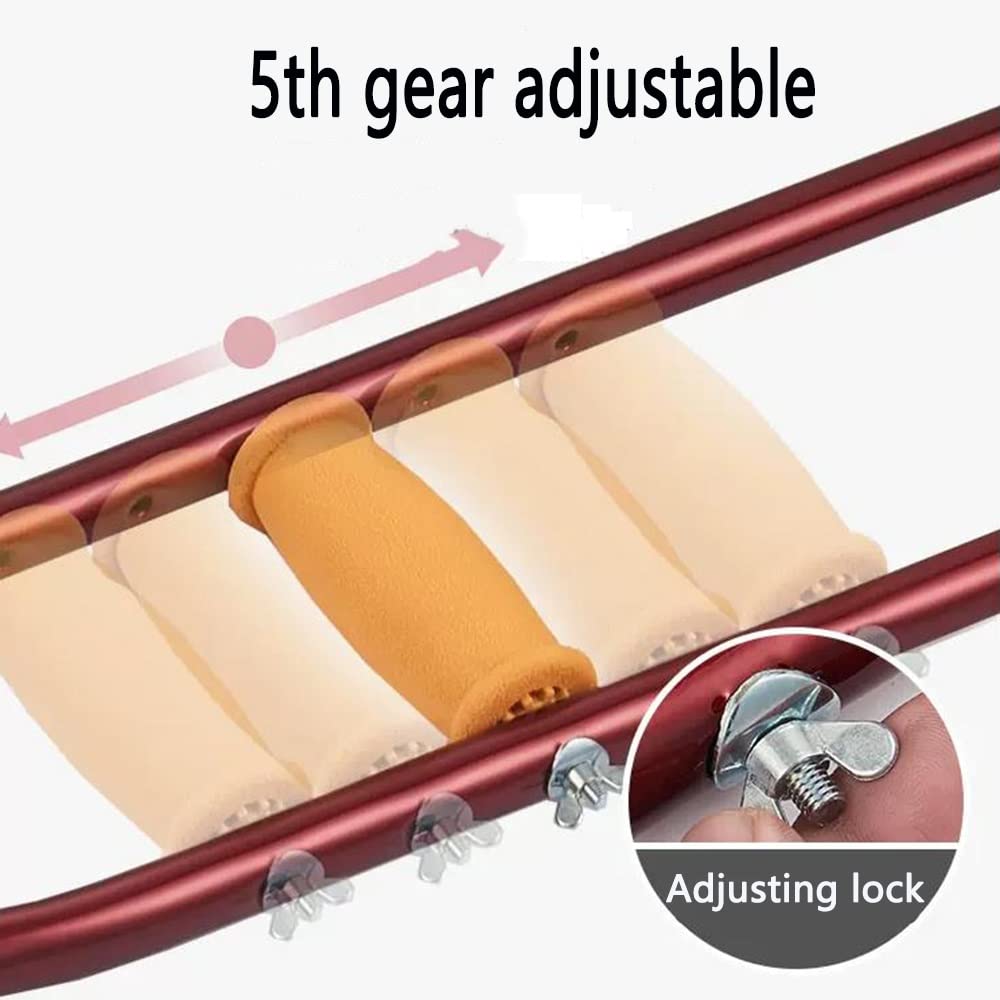 Bastón De Aluminio para Caminar, X2 Ortopédicas Bastones Regulables Muletas Adulto, Bastón De Antebrazo para Jóvenes, Azul/Rojo (Color : Red)