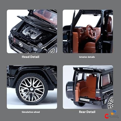 Image of G Wagon 1:32 Scale Toy Car | Exclusive Alloy Metal Pull Back Die cast Car Toy | Openable Doors Light & Sound Car for Kids | Best Birthday Gift, Collectors for Boys & Girls