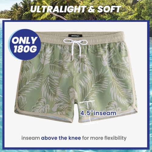 Image of maamgic Mens Boys Short 80s 90s Vintage Swim Trunks with Mesh Lining Quick Dry Swim Suits Board Shorts