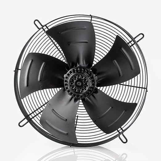 Mickko 24 Inch Industrial Exhaust Fan (4D-600S) – High-Speed, 100% Copper Motor, for Cold Storage, Condenser, Chiller, Warehouse, Air Cooler | Low Noise, 3-Phase, Black, 1-Year Warranty
