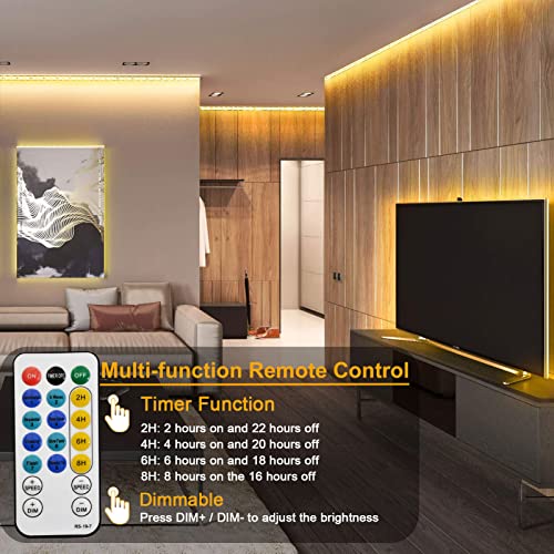 Image of echosari Strip Lights Battery Operated 16.5Ft with Timer for Cupboard (Pack of 3)