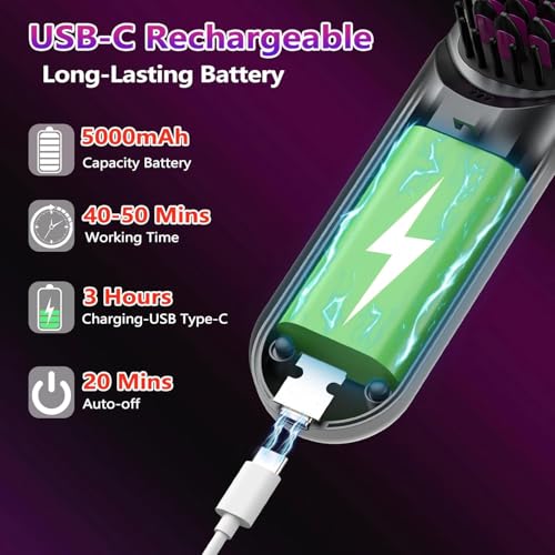 Cordless Negative Ion Hair Straightener Brush - Image 3