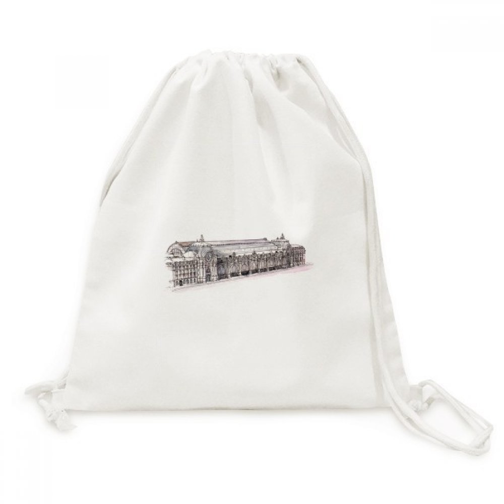 Toile Drawstring Backpack Paris Musée d'Orsay Voyage Sacs léger - 5