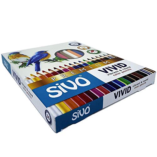 Lápis de Cor Redondo, Sivo, Vivid Premium, 52.5900, 36 Cores