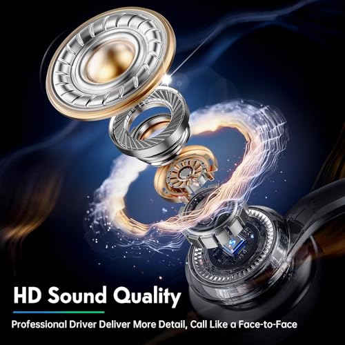 Image of Wireless Headset with Mic for Work, Dual-Mode Headphones 50H Talk