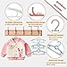 Gencuoir Baby Nursery Closet Hangers, Ultra Thin Non-Slip and Extendable Laundry Infant Pant Hanger for Newborn Clothes 30pcs11“-14‘’ Adjustable Children Coat Hanger for Girl Boy Toddler Kids Child