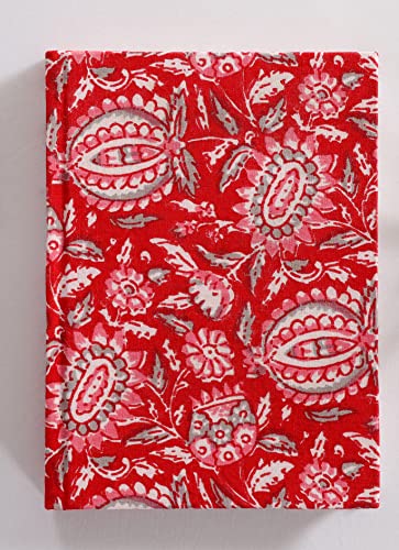 Image of Ravaiyaa - Attitude is everything Hand Block Printed Fabric Journal Handbound Notebook Gifts for Writers Recycled Paper Notebook Diary