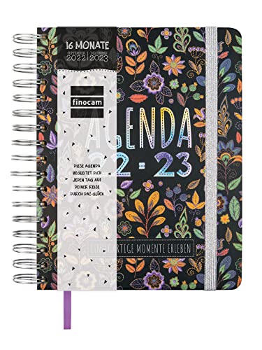 Finocam - Terminplaner 2022 2023 Vitae 16 Monate Wochenansicht Horizontal September 2022 bis Dezember 2023 (16 Monate) Schwarz Deutsch Cover