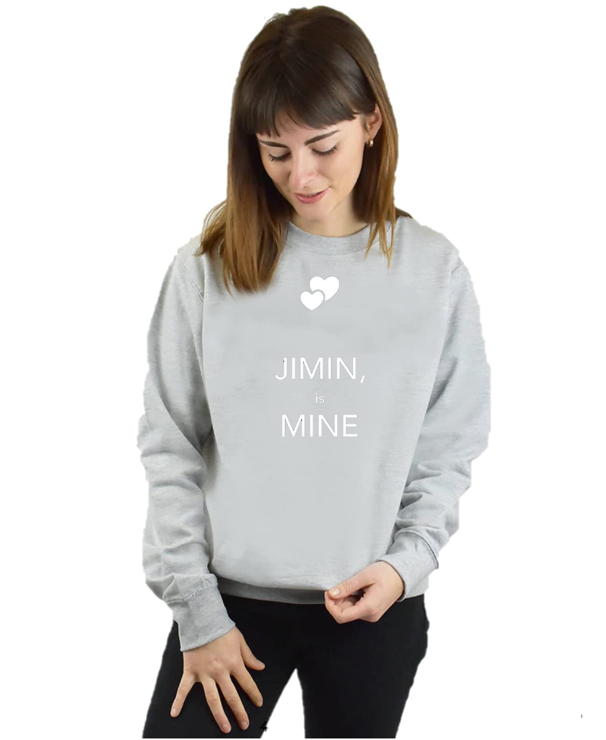 MOSAJC Women's Printed Cotton Hoodie/Sweatshirt-Grey