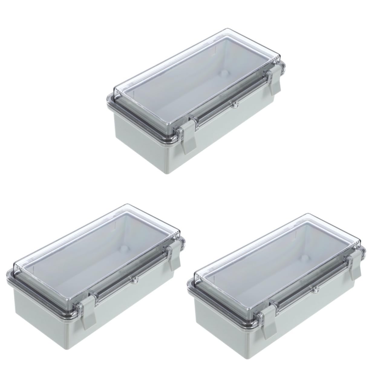 Gatuida 3pièces Boîtier De Jonction Étanche Pour Usage Extérieur Avec Couvercle Transparent Dimensions