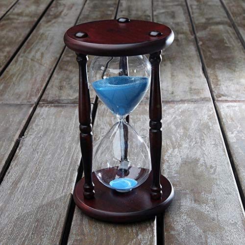 BAWAQAF Sandglass,Wooden Hourglass,Sturdy Frame Structure Hourglass,60-Minute Timer Hourglass,Home Office Desktop Decoration Hourglass