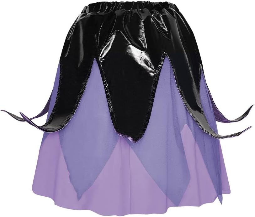 SIDNOR Women Costume Skirt Tutu Dress Halloween Cosplay Dress Up Purple - Image 3