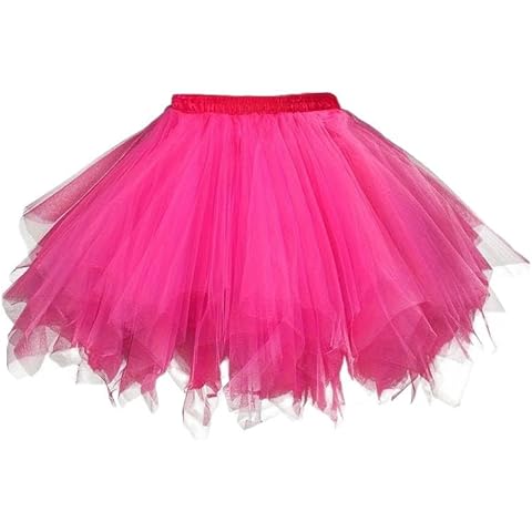 Boolavard Women's 80's Layered Tutu Skirt Cover