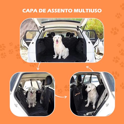 Capa Protetora Pet Impermeável Para Banco De Carro Com Cinto