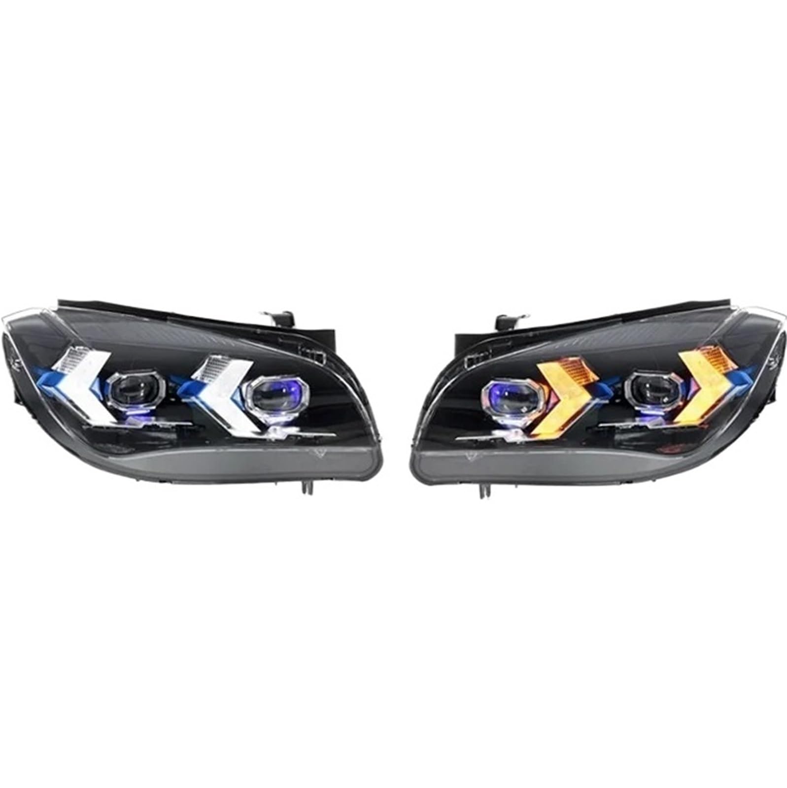 1 Pair LED Headlight Assembly For BMW X1 E84 2010-2015 Headlights Plug And Play With Full Head Lamps(For original halogen)