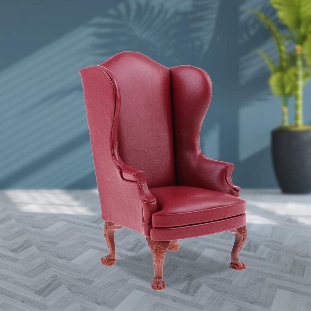 Custom 1:6 Action Figure Armchair Dollhouse Furniture for 12 Inch Hobbyists Doll Decoration Accessories Parts, red Single