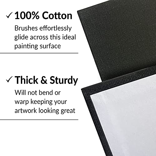 Black Canvas For Painting Bulk 20 Pack Small Canvases For Painting Boards Blank Canvas For Painting 8X10 Art Canvas Panels For Paint For Artists Gesso Primed For Oil, Acrylic, And Watercolor #TOP4